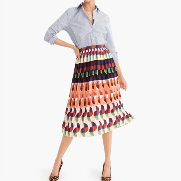 J.Crew 365 Kaleidoscope Pleated Skirt - Picture 2 of 7